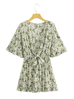 Women's Deep V-neck Bohemian Beach Romper | S-L | Various Colours