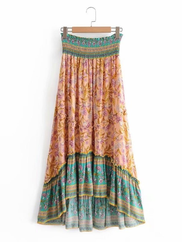 Vintage Styled Bohemian 60's Hippie Long Skirt | M-XL | Various Colours