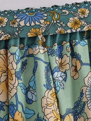 Women' 60's Child Two Piece Suit | Strapless Top + Bohemian Loose Pants | S-L