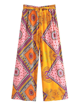 Women's Bohemian Hippie Styled Loose Long Pants | Comfortable Fit | S-L | Various Designs