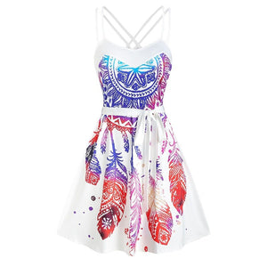 Women's Bohemian Dream Catcher Dress | Sleeveless | S-XXXL