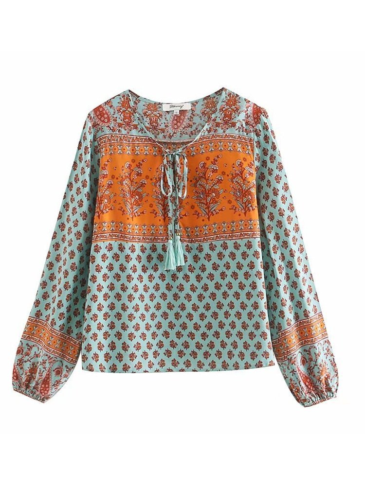 Relaxed Vintage Styled Hippie Blouse Top | S-L | 2 Colours