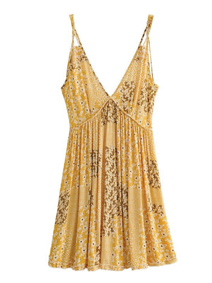 Women's Hippie Boho Summer Dress | S-L | Red, Yellow, Blue