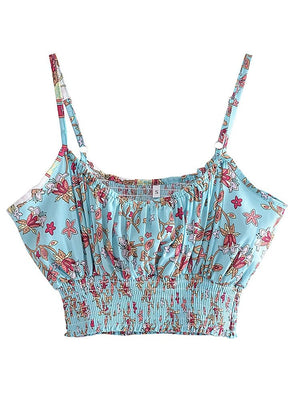 Women' 60's Child Two Piece Suit | Strapless Top + Bohemian Loose Pants | S-L