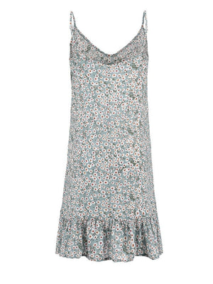 Women's Hippie Floral Sunflower Spaghetti Strapped Beach Dress | S-XXL | 3 Colours