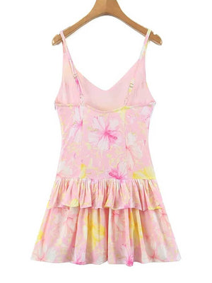 Hippie Summer Dress | 60's Flower Child Slim Fit | S-L