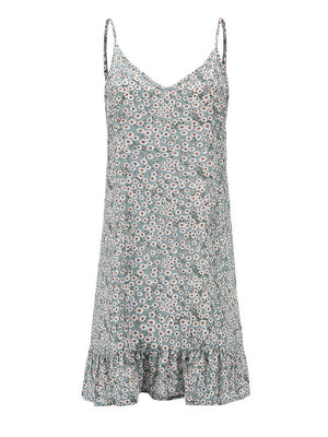 Women's Hippie Floral Sunflower Spaghetti Strapped Beach Dress | S-XXL | 3 Colours