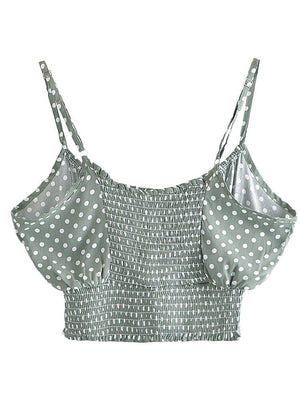 Women's Light Green Boho Two Piece Outfit | Sleeveless Top + Bohemian Pants| S-L