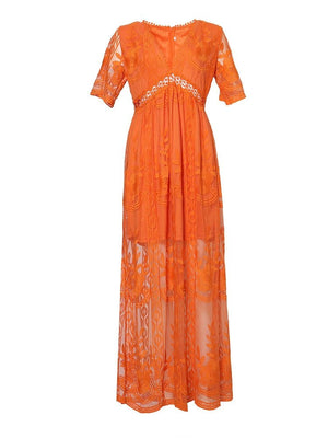 Boho Women's Maix Dress | Long With Lace | Various Colours | S-XL