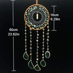 Handmade Dream Catcher With Green Agnate