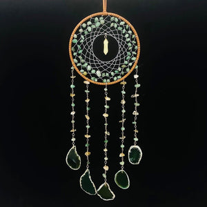 Handmade Dream Catcher With Green Agnate