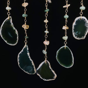 Handmade Dream Catcher With Green Agnate