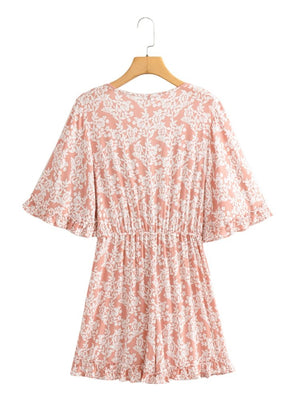 Women's Deep V-neck Bohemian Beach Romper | S-L | Various Colours