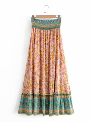 Vintage Styled Bohemian 60's Hippie Long Skirt | M-XL | Various Colours