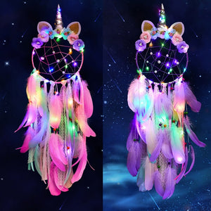 Cute Girls Unicorn Dream Catchers | Various Styles | Fairy Light Options Available