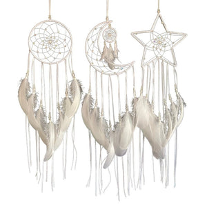 White Or Black Sun, Moon & Star Dream Catcher Set