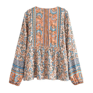 Women's Hippie & Bohemian Styled Loose Bouse | S-L | Two Colours