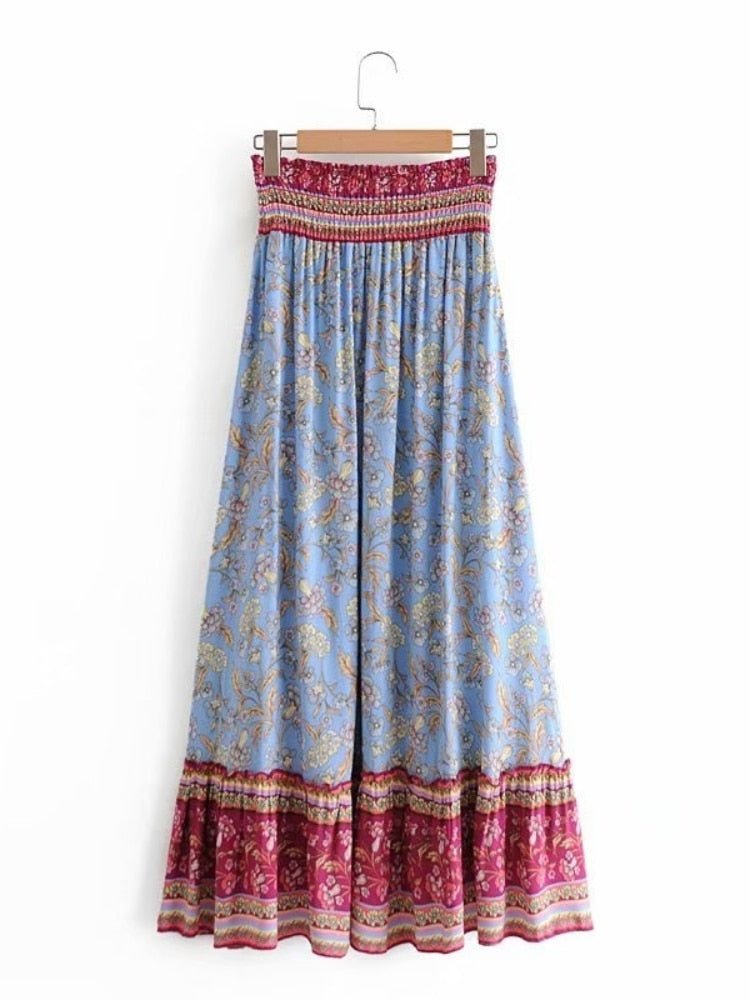 Vintage Styled Bohemian 60's Hippie Long Skirt | M-XL | Various Colours