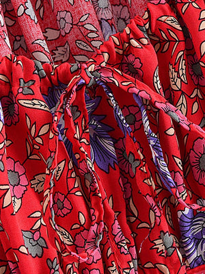 Women's Cute Boho Two Piece Outfit | Top + Bohemian Skirt | S-L | Various Colours