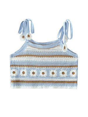 Bohemian Beach Crop Top | Knitted Cotton | Various Colours | Free Size