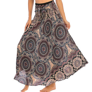 Women's Native Swirls Versatile Bohemian Skirt Dress | Dual Purpose | Free Size