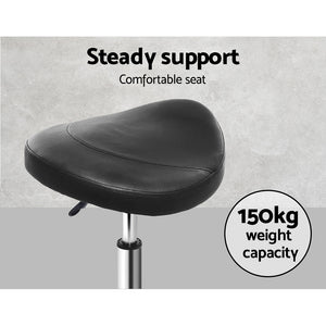Roller Saddle Salon Stool With Hydraulic Lift