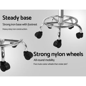 White Saddle Salon Stool With Hydraulic Lift