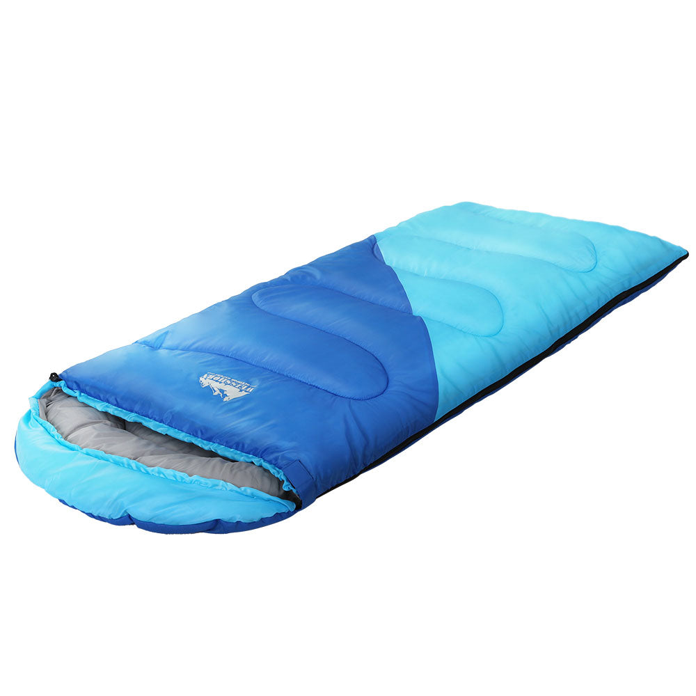 Weisshorn Kid's Sleeping Bag | Camping Hiking Thermal | Blue | 172cm