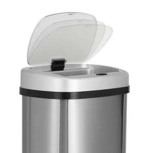 Devanti Stainless Trash Can | Automatic Touch Free Sensor Bin | Motion Rubbish