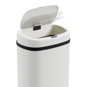 Devanti White Sensor Bin | Motion Rubbish Trash Can | Touch-Free | Kitchen