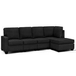 Dark Grey 5 Seater Modular Chaise Sofa