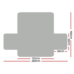 Grey Quilted Sofa / Couch Cover Protector - 3 Seater