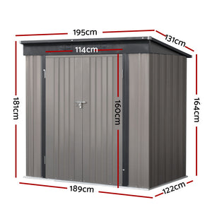 Giantz Garden Shed Sheds Outdoor Storage | 1.95x1.31M | Steel Workshop House | Tool