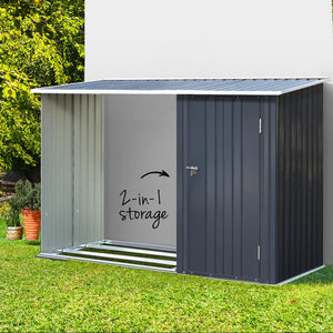 Giantz Garden Shed Sheds Outdoor Tool | 2.49x1.04M | Storage Workshop House | Galvanized Steel