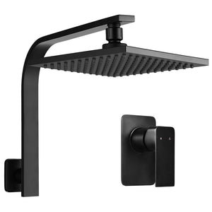 Cefito WELS 8'' Rain Shower Head Mixer - Square Black | High Pressure