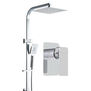Rain Shower Head Mixer | Square | WELS 10'' | Handheld | High Pressure | Wall | Chrome