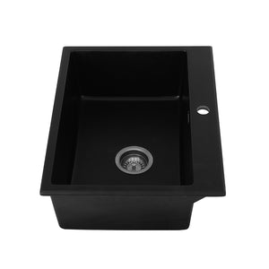 Kitchen Sink Granite Stone Basin Single Bowl | Black 600mmx470mm