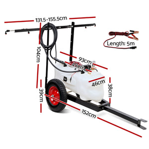 100L ATV Weed Sprayer Trailer With Spot Spray Tank