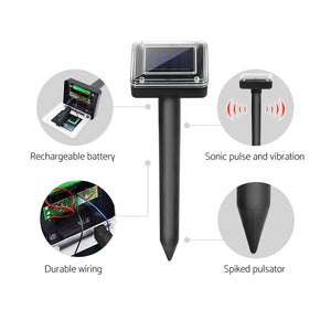 Gardeon Snake Repeller 12X Multi Pulse Ultrasonic Solar Powered Pest Repellent - The Hippie House