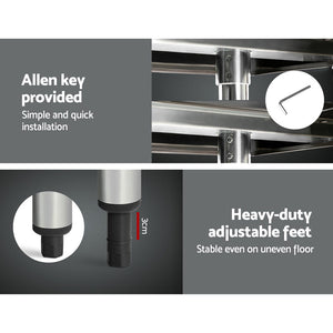 Commercial Stainless Steel Bench On Wheels - 762 x 762mm