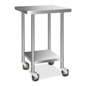 430 Stainless Steel Kitchen Work Bench | Wheels 610mm x 610mm