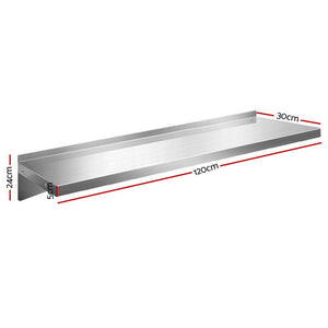 Cefito 1200mm Stainless Steel Wall Shelf - Kitchen Display Rack