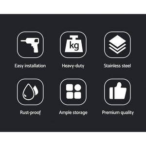 Cefito 1800mm Stainless Steel Wall Shelf - Kitchen Display Rack