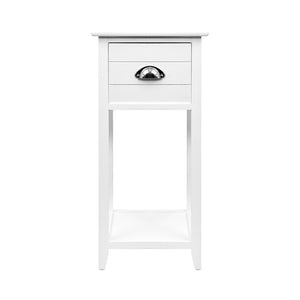 Artiss Bedside Table Nightstand Drawer Storage Cabinet Lamp Side Shelf White