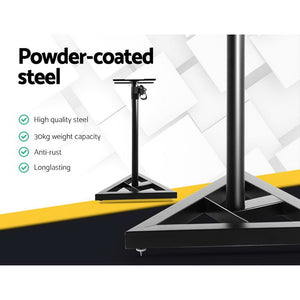 Set of 2 120CM Surround Sound Speaker Stand - Black - The Hippie House
