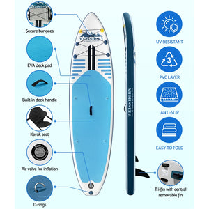 Inflatable Stand Up Paddle Board | Weisshorn | SUP Surfboard | Kayak | 10FT