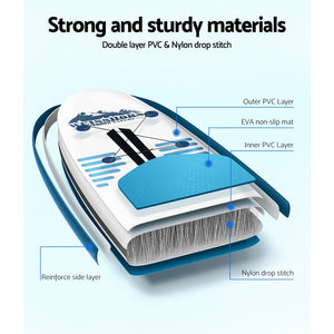 Inflatable Stand Up Paddle Board | Weisshorn | SUP Surfboard | Kayak | 10FT