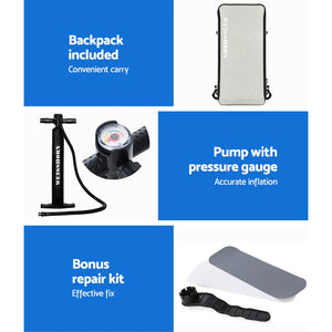 Weisshorn Stand Up Paddle Board - 11ft Inflatable SUP Surfboard Paddleboard Kayak