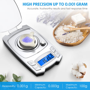 0.001g Precision Electronic Scales | 100g/50g Options | USB Charging