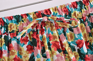 Women's Multi Coloured Floral Bohemian Hippie Shorts | S-L